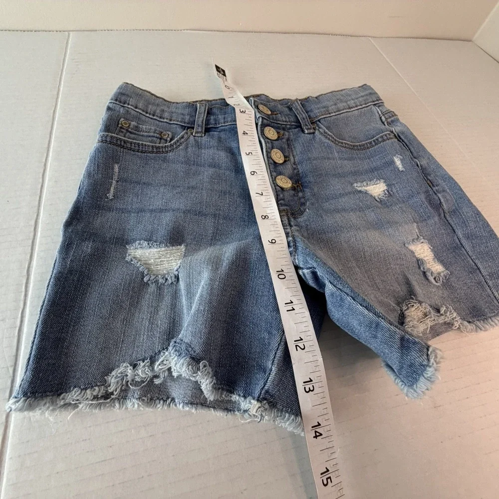 Jordache Distressed Cut Off Denim Shorts Button Fly 5 Pocket Girls Size 10